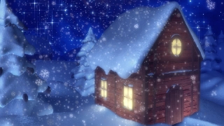 Enchanting Winter Wonderland: Free Stock Video Footage of a Snowy Day with a House